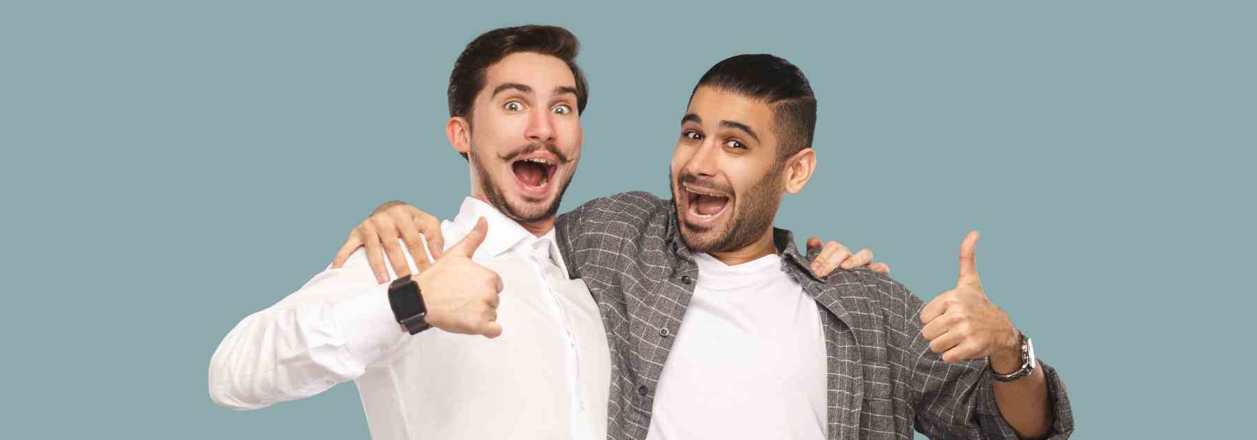 Happy, healthy men