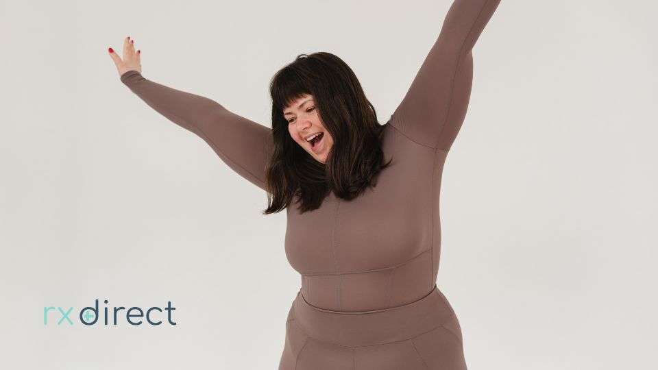 Woman happy to be losing weight